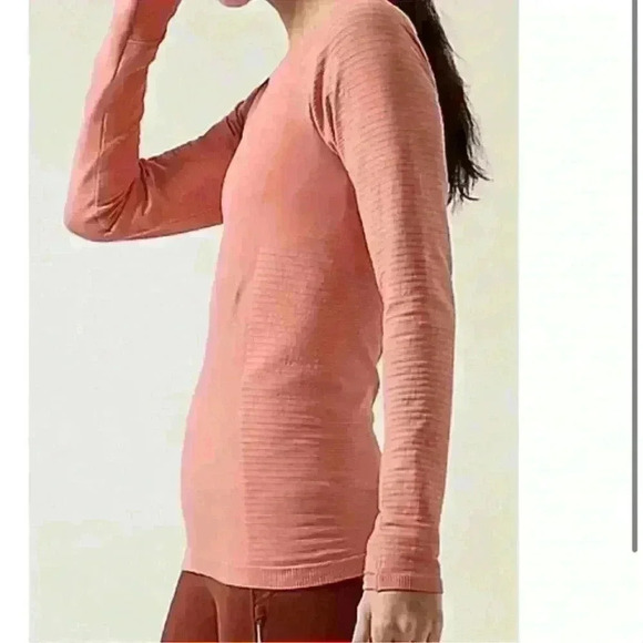 Athleta Flurry Blizzard Seamless Top Peach Pink - Picture 3 of 7